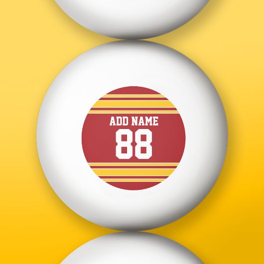 Team Jersey mit Name und Nummer Tischtennisball