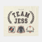 Team Jess Gilmore Girls Design Fleecedecke (Vorderseite (Horizontal))