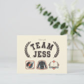 Team Jess Gilmore Girls Design Postkarte (Stehend Vorderseite)