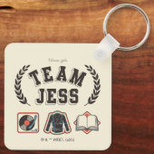Team Jess Gilmore Girls Design Schlüsselanhänger (Rückseite)