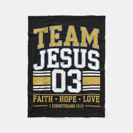 Team Jesus 03 Christian Faith Men Teen Girl Toddle Fleecedecke (Vorderseite)