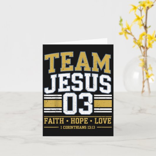 Team Jesus 03 Christlicher Glaube Männer Teenager  Karte (Gelbe Blume)