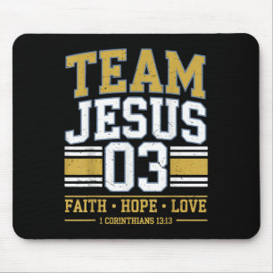 Team Jesus 03 Christlicher Glaube Männer Teenager  Mousepad