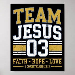 Team Jesus 03 Christlicher Glaube Männer Teenager Poster