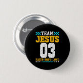 Team Jesus 03 Glaube Hoffnung Liebe Christliche Bi Button (Vorne & Hinten)