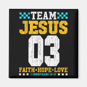 Team Jesus 03 Glaube Hoffnung Liebe Christliche Bi Magnet
