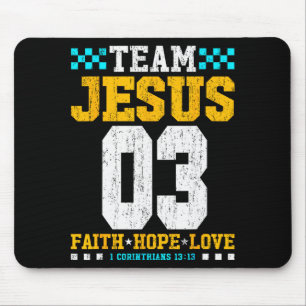Team Jesus 03 Glaube Hoffnung Liebe Christliche Bi Mousepad