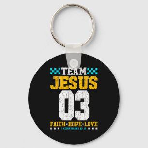 Team Jesus 03 Glaube Hoffnung Liebe Christliche Bi Schlüsselanhänger