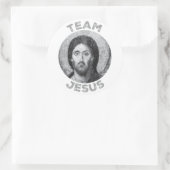 Team Jesus: Christ Pantocrator Runder Aufkleber (Tasche)