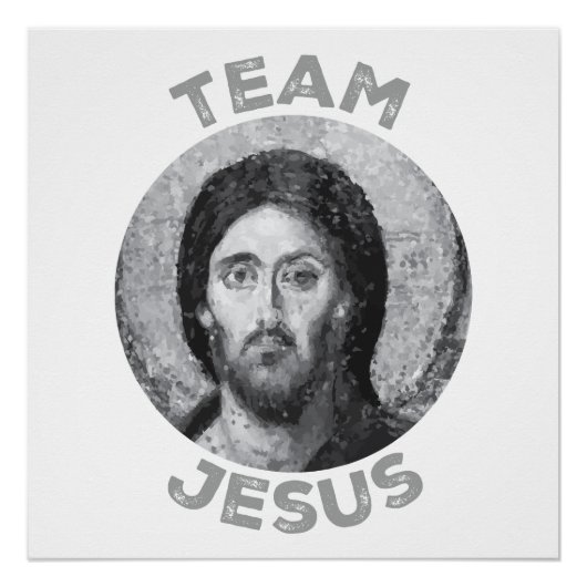 Team Jesus: Christ Pantokator Icon Poster (Vorderseite)