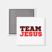 Team Jesus Christlich Faith Magnet (Vorderseite/Rückseite)