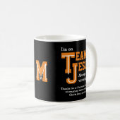 TEAM JESUS Christlich Monogram Kaffeetasse (VorderseiteRechts)