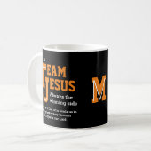 TEAM JESUS Christlich Monogram Kaffeetasse (Vorderseite Links)