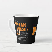 TEAM JESUS Christlich Monogram Milchtasse (Linke Ecke)