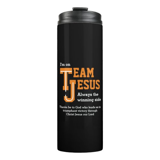 TEAM JESUS Christlich Monogram Thermosbecher (Vorderseite)