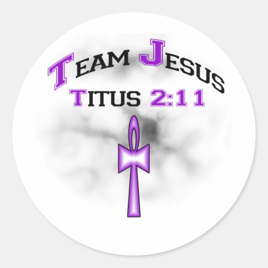 Team Jesus Christlich Titus 211 Runder Aufkleber (Vorderseite)