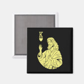 Team Jesus Christus ist König des Herzens, religiö Magnet (Vorderseite/Rückseite)