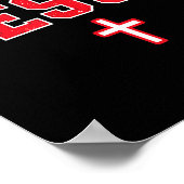 Team Jesus - Funny Christian Cross Emblem Faith St Poster (Ecke)