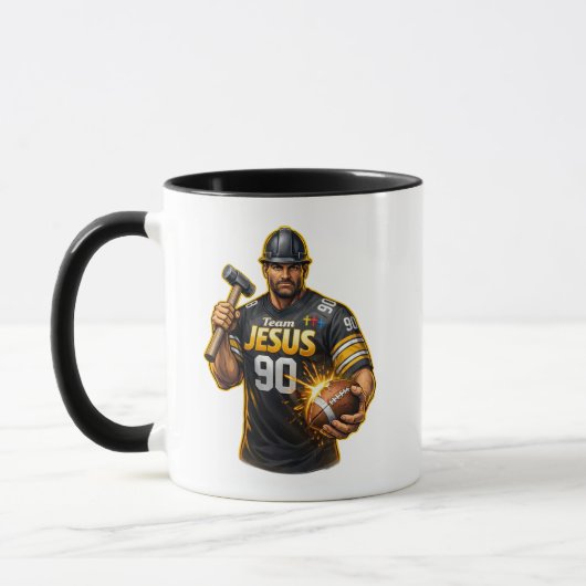 Team JESUS Fußball 90 - Christlich Tasse (Links)