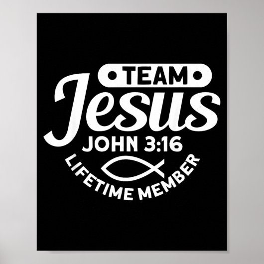 Team Jesus Lebenslanges Mitglied John 3_16 - Lusti Poster (Vorne)