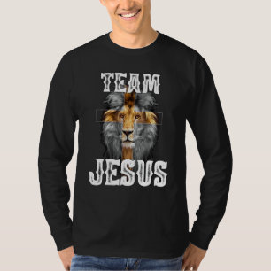 Team Jesus Löwe Juda Jesus Kreuz  Christlicher Gla T-Shirt
