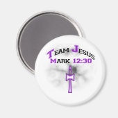 Team Jesus Mark 12:30 Magnet (Vorderseite/Rückseite)