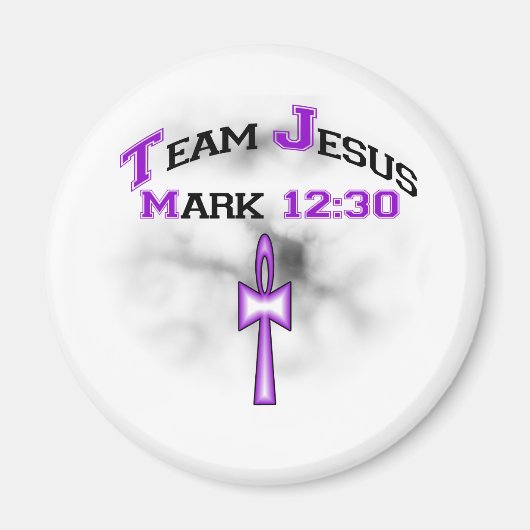 Team Jesus Mark 12:30 Magnet (Vorne)