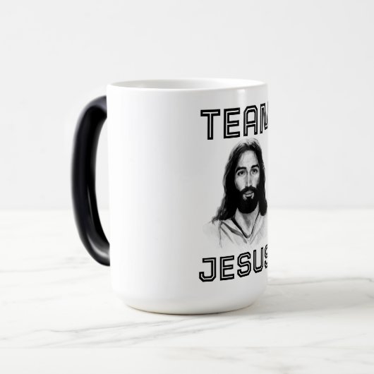 Team Jesus Morphing Tasse (Vorderseite Links)