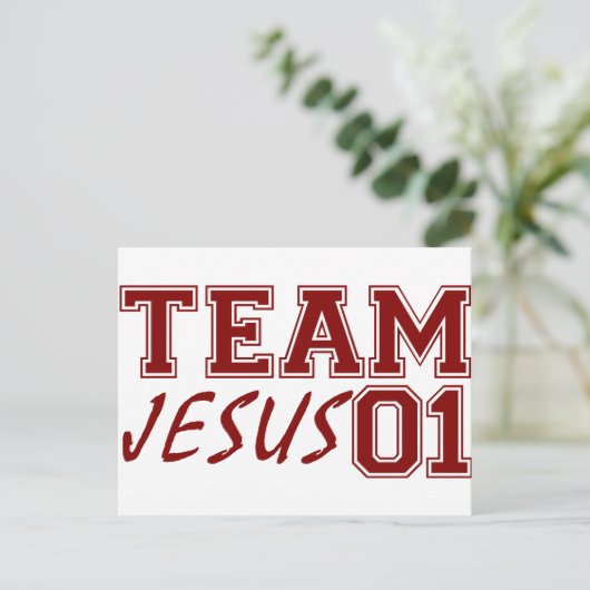 Team Jesus Postkarte (Stehend Vorderseite)