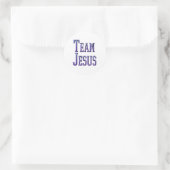 Team Jesus Runder Aufkleber (Tasche)