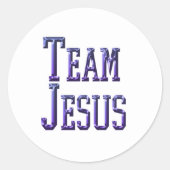 Team Jesus Runder Aufkleber (Vorderseite)