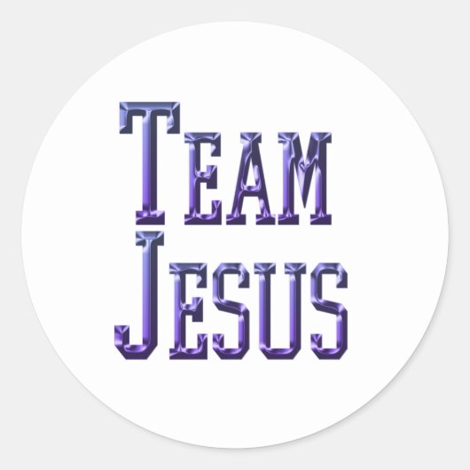 Team Jesus Runder Aufkleber (Vorderseite)