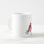 Team-Jesus-Tasse rot und schwarz Kaffeetasse (Vorderseite Links)