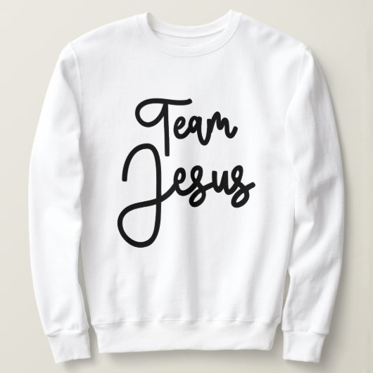 Team Jesus vereint Glauben und Liebe Sweatshirt (Design vorne)