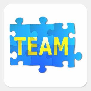 Team Jigsaw Puzzle Square Sticker