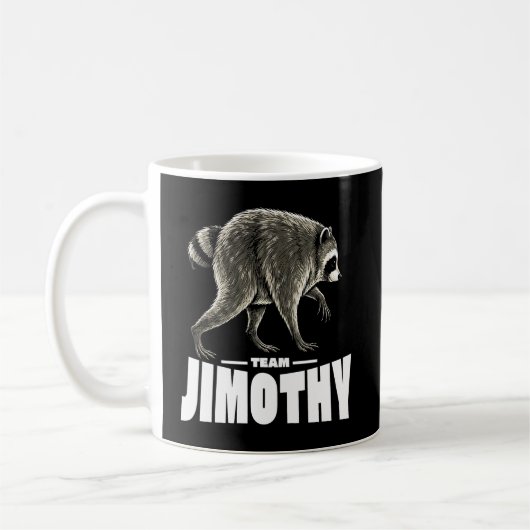 Team Jimothy Viraler Waschbär Lustig Kaffeetasse (Links)