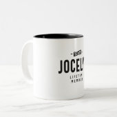 Team Jocelyn Lifetime Personalisiert Name Zweifarbige Tasse (Vorderseite Links)