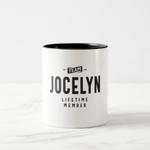 Team Jocelyn Lifetime Personalisiert Name Zweifarbige Tasse