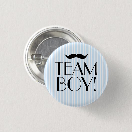 Team Junge-Baby Dusche Button (Vorne & Hinten)