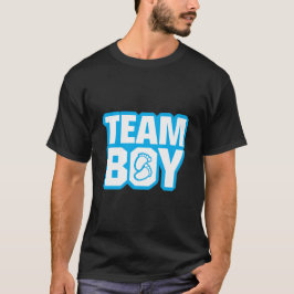 Team-Jungen-Baby-Duschen-Geschlecht decken T-Shirt