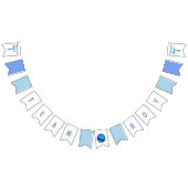 Team-Jungen-Blau mit federnd Ball Wimpelkette (Alle)