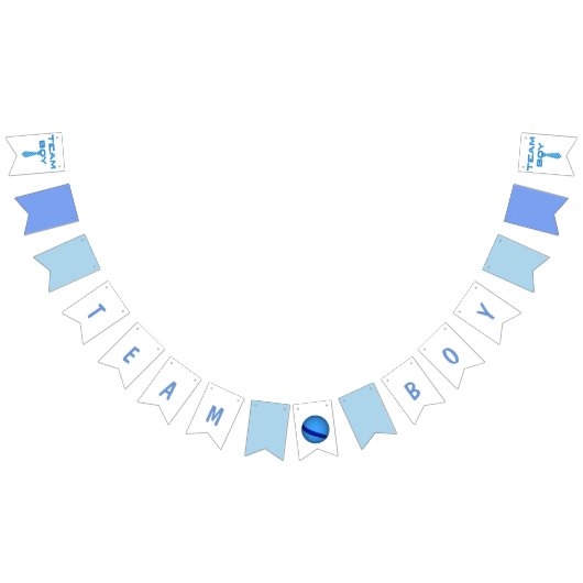 Team-Jungen-Blau mit federnd Ball Wimpelkette (Alle)