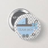 Team-Jungen-blaue Kinderwagen-Dusche Button (Vorne & Hinten)