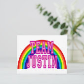 Team Justin Postkarte (Stehend Vorderseite)