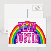 Team Justin Postkarte (Vorne/Hinten)