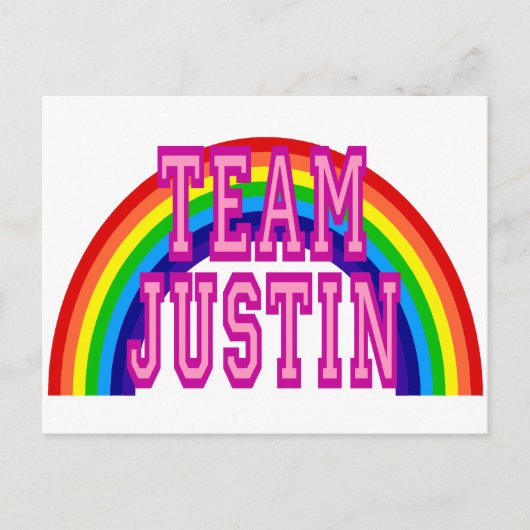Team Justin Postkarte (Vorderseite)