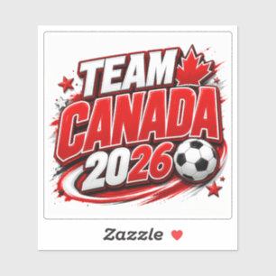 TEAM KANADA 2026 Fußballfan   Kanadier  Aufkleber
