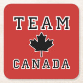 Team Kanada Rechteckiger Pappuntersetzer (Vorderseite)