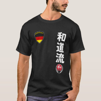 Team Karate Wado Ryu Deutsche Flagge Kanji Japan M T-Shirt