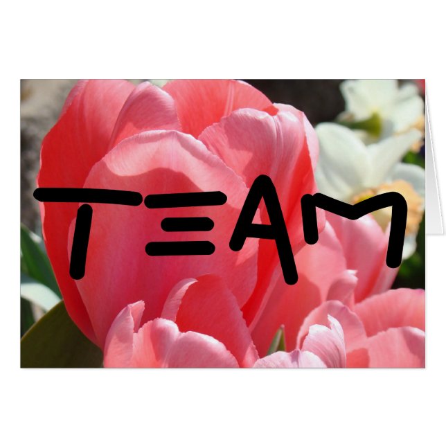 TEAM Karten Frühlings-Tulpe-Blumen unsere (Vorderseite (Horizontal))